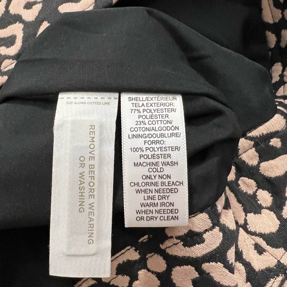 Ann Taylor Loft Black And Blush Pink Leopard Print Skirt Size 6 - Picture 8 of 8
